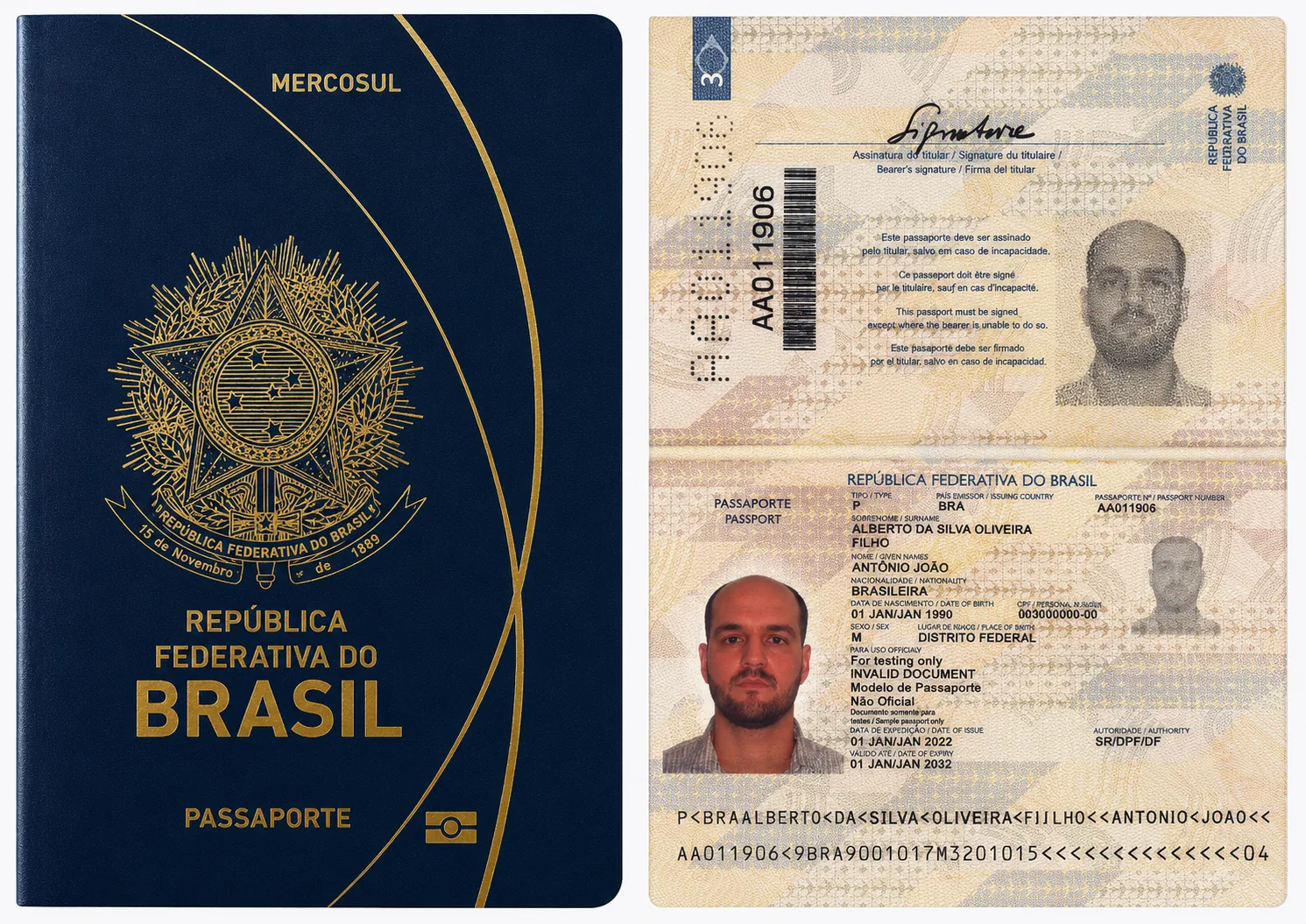 Passaporte Brasileiro · бразильский паспорт МЕРКОСУЛ